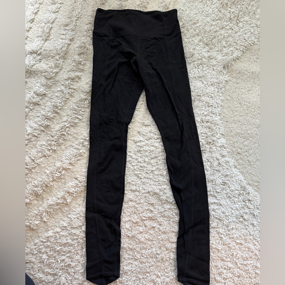 Athleta Soft Textured Half Ribbed  Leggings